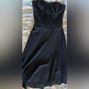 White House Black Market Strapless Black Dress